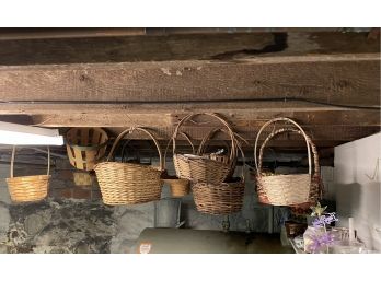 Lot Of 19 Baskets - Hemp - Sweetgrass - Wood