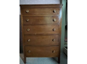 Tall Wood Chest 32' W X 19' D X 48 T Maple - Knobbed Handles