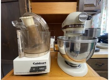 Cabinet #1 - Kitchen Aid Mixer And Cuisinart Food Processor - As Shown