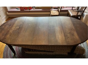 Antique Drop Sided Empire Wood Table - 3 Leaves - Fully Opened Measures 99' X 44.5' Walnut