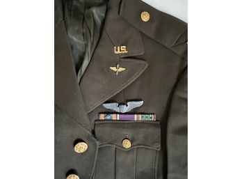US Air Force Lot - 2 Dress Jackets With Medals & Patches, Jumpsuit Hats Includes All Shown In Photos
