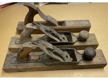 Lot Of 3 Antique Block Planes Wood Stanley #26 (2 Items) & 1 No Number