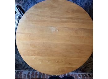 3 Foot Round Wood Coffee Table Black Lacquer 19' Tall