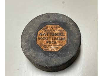Official Art Ross National Hockey League Puck