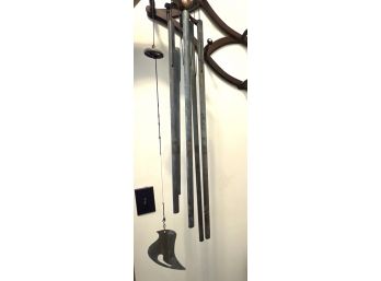 Old Copper Wind Chimes 5 Tubes 20' Short - 33' Long & Bird - Nice Sound