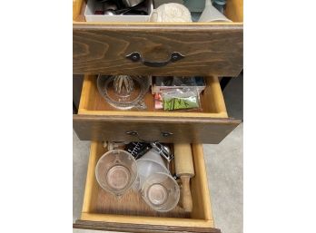 Kitchen Lot #8 - 3 Drawers Loaded With Kitchen Utensils And Baking Accessories All Shown