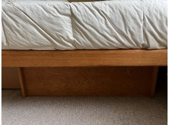 Wood Platform Twin Bed Base With 1 Large Drawer - No Contents