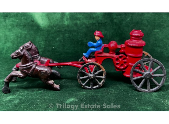 Reproduction Cast Iron Horse Drawn Fire Tank