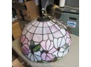 Stained Glass Floral Hanging Light Fixture