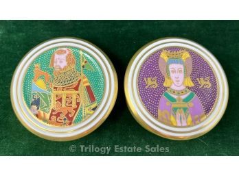 Coalport Lord And Lady Covered Trinket Boxes SET 1