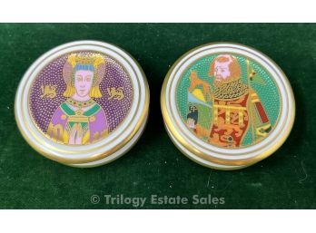Coalport Lord And Lady Covered Trinket Boxes SET 2