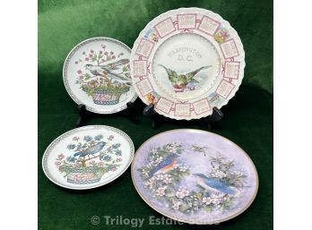 Two Hutschenreuther Ole Winther Porcelain Plates; Plus 2 Bird Plates