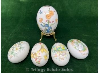 Minton Egg On Stand And Noritake Easter Eggs