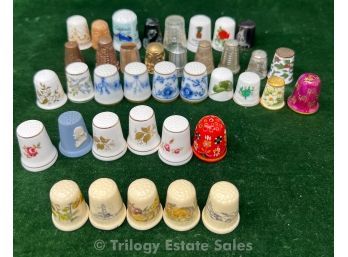 Large Lot Of Assorted Thimbles