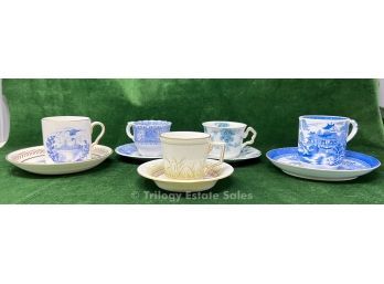 Copeland, Spode, Kaiser, And Other Demitasse Cups And Saucers