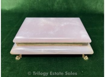 Pink Alabaster Jewelry Box
