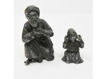 Two Bronze Middle Eastern Figures