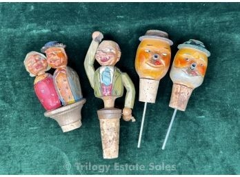 German Carved Wood Bottlestoppers