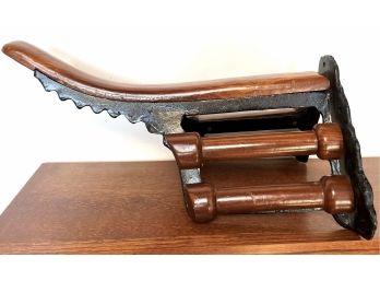 Cast Iron & Wood Saddle Rack 19.5' L  X 12' W
