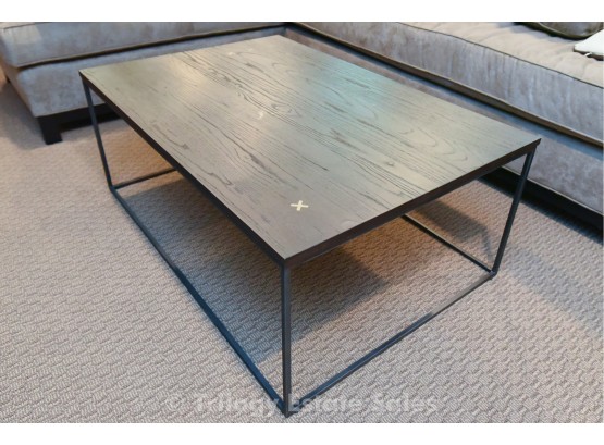 Coffee Table Inlaid Brass Decorations