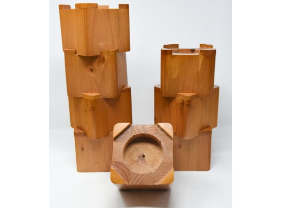 Solid Wood Stackable Bed Risers