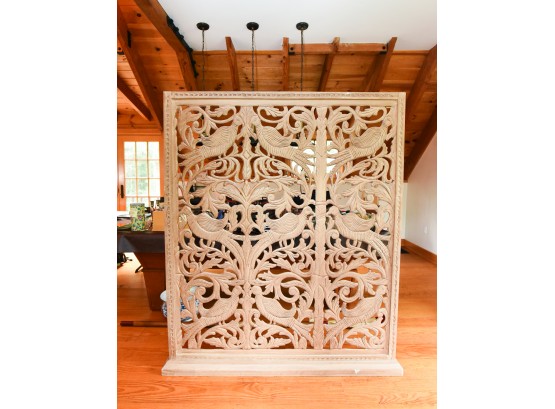 Ornate Carved Wood Screen
