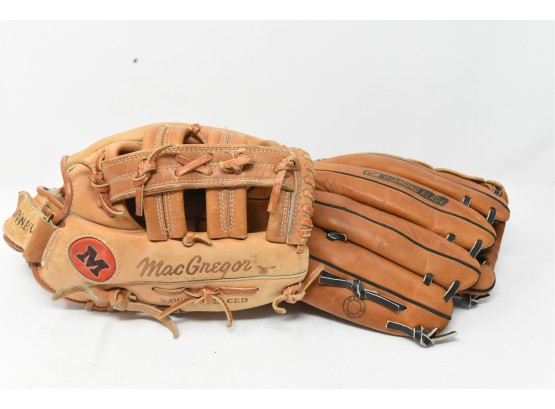 Two Baseball Gloves Macgregor & Nike