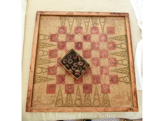 Antique Two-Sided Game Board