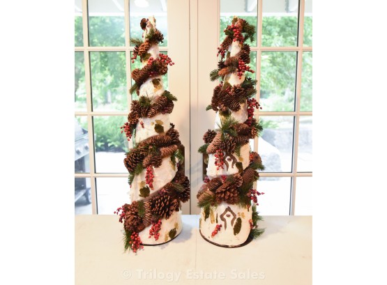 Christmas Decorator Trees Pair 36'