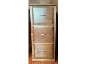 Wood Office Filing Cabinet - 3 Drawers (B) Right
