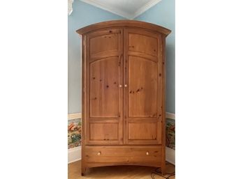 Impressions By Thomasville Brand Wood Domed Armoire With Drawers & Interior Mirror