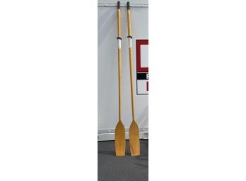 2 Large Wood Oars 7'5' Vintage