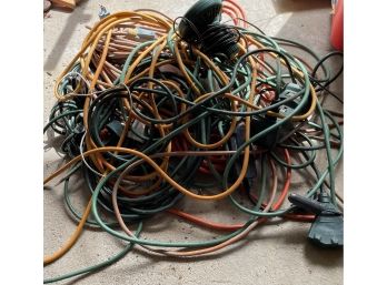 Pile Of Miscellaneous Extension Cords