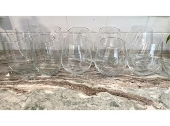 Lot Stemless Glassware ( 10 Pieces) Various Sizes