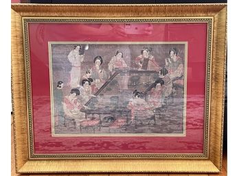 Asian Art Print - Geisha Girls Night Out Framed