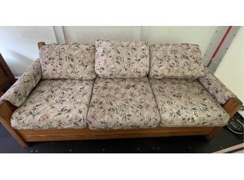 This Ends Up Wood Framer Sleeper Sofa With Pillows 80' X 32' X31 Inches Tall