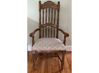Upholstered Pressed Wood Oak Chair