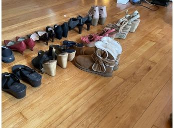 Ladies Shoe Lot Sizes 8 - 8.5 Ugg Boots, Tahari, Cole Haan, Sam Edelman - 13 Pairs Total