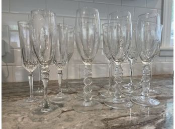 Lot Of Champagne Glasses - Miscellaneous Y2K 2000 &  Various (16 Total)