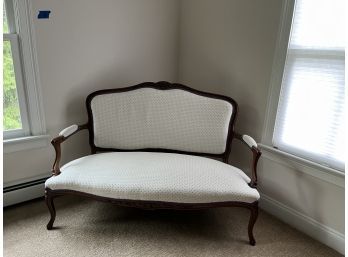 Upholstered Settee With Carved Details..2BR268