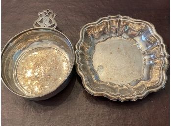 2 Sterling Dishes, 1 Lunt And Other Marked WC..DR355