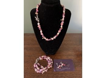 Erica Zap Collection - 3 Pc Set - Necklace, Bracelet And Earrings..BR194