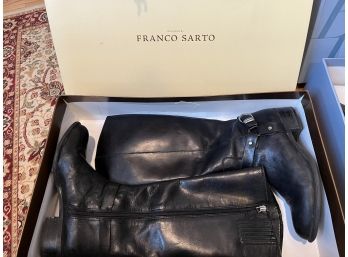Franco Sarto Womans Tall Black Boots 8.5