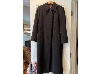 Gallery Womans Black Trench Coat 2P