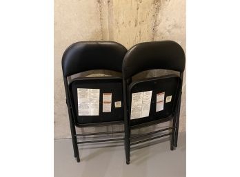 2 Black Folding Chairs..B348