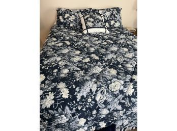Waverly Queen Linen Set: Comforter, Skirt, 2 Shams And Decorative Pillow..2BR250