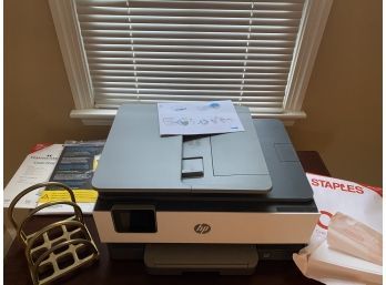 HP OfficeJet Pro 8030e Series Printer With Brass Office Accessory, Paper, Etc..3BR295