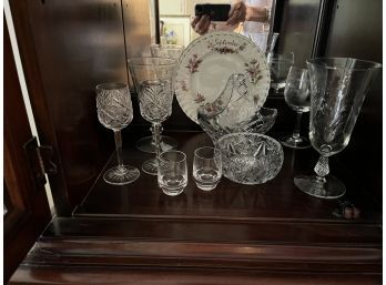 10 Assorted Items - Royal Albert SEPTEMBER 8' Plate, Cut Glass Basket, Etc..DR113