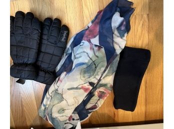 Winter Gloves, Headband And Scarf