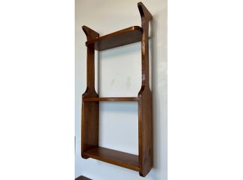 Wood Oars Two Shelf Wall Curio Book Shelf
